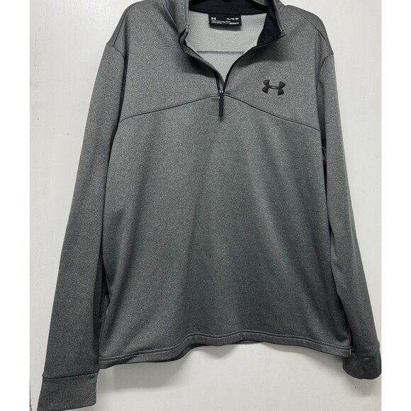 Under Armour Men’s XL 1/4 Zip Pullover Shirt Loose Dark Gray Golf Gym ColdGear - Picture 1 of 4